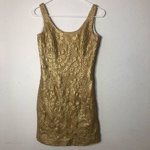Lilly Pulitzer Eaton Gold Drippy Paisley Shift Dress, Size 00